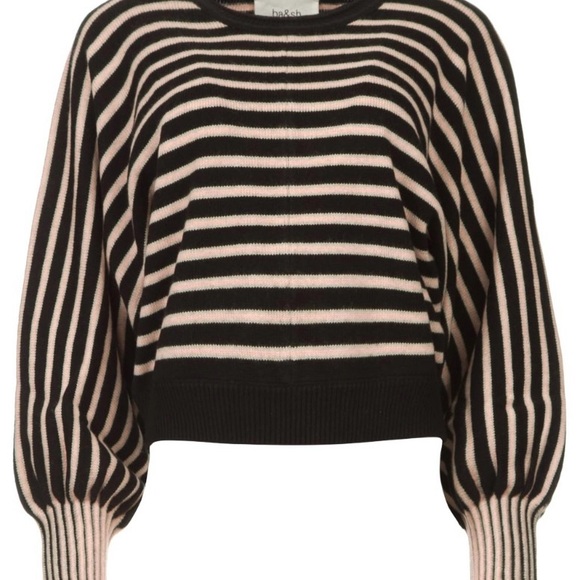 Striped Black and White Sweater - Picture 3 of 6
